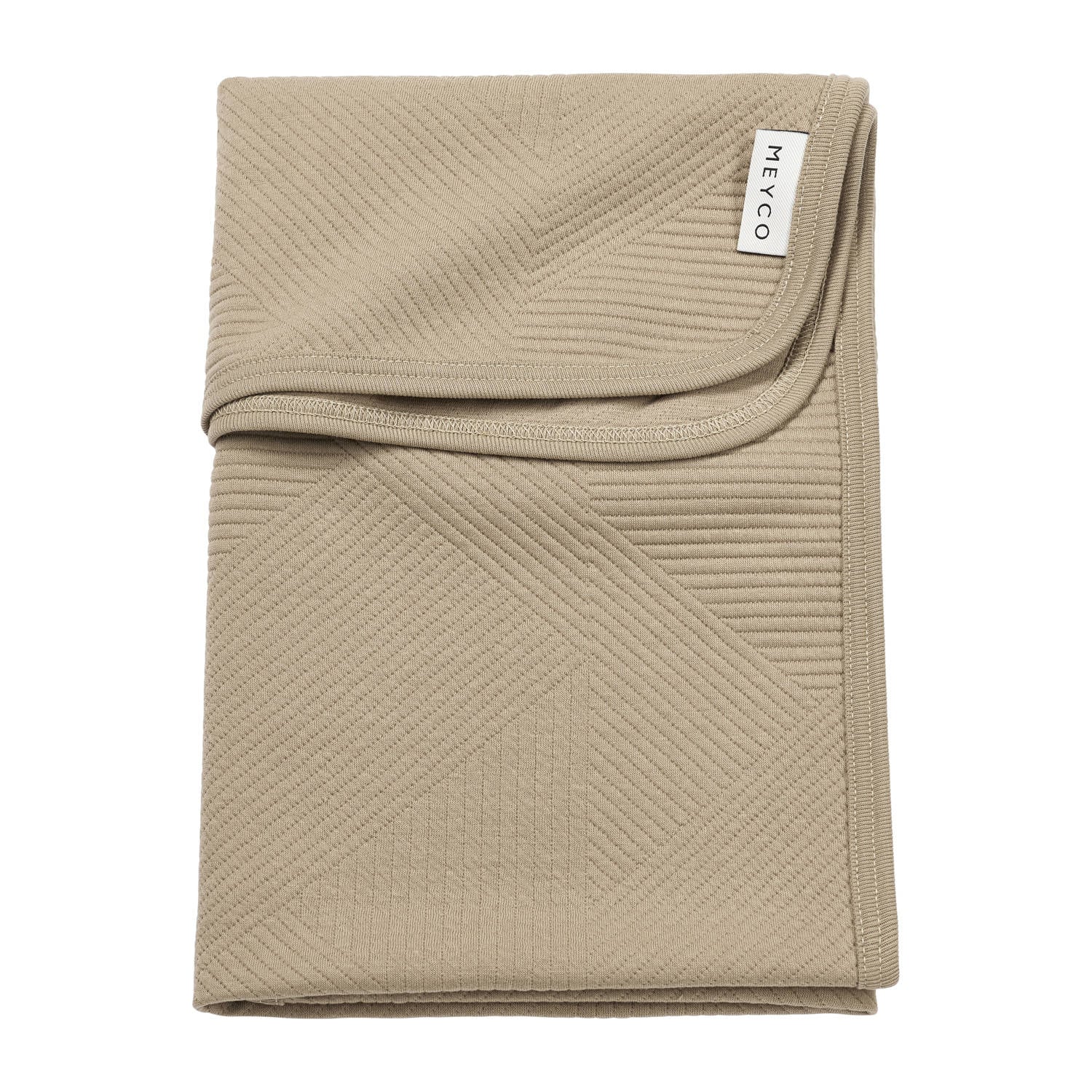 Meyco ledikant deken Jacquard taupe