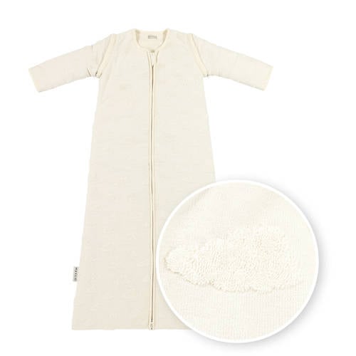 Meyco gevoerde winter baby slaapzak met afristbare mouwen Clouds - natural afbeelding
