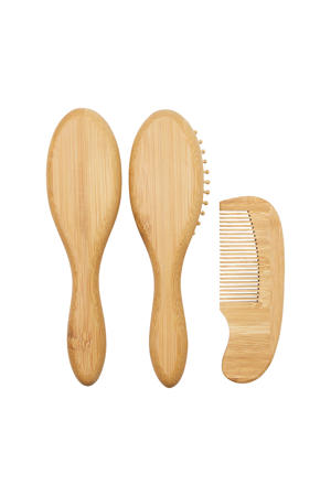 Uni kapset - bamboe - natural - 3-delig