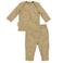 Meyco Rib Mini Spot pyjama - toffee melange