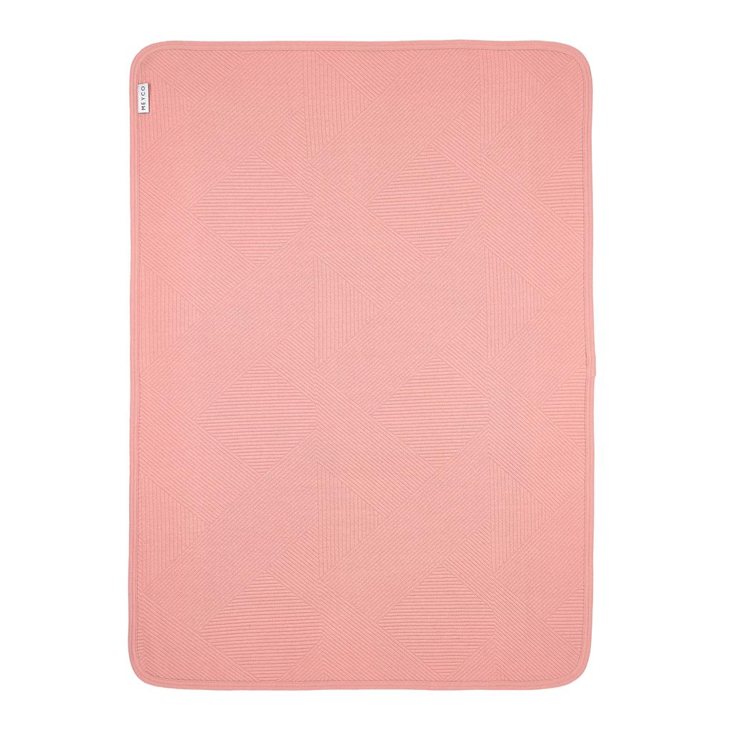 Meyco Jacquard flanel wiegdeken rose