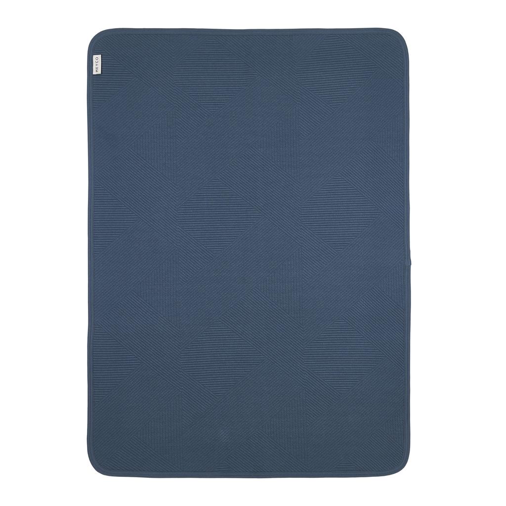 Meyco baby wiegdeken met flanel Pure indigo