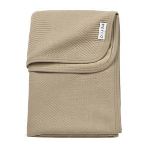 wiegdeken Jacquard van flanel taupe