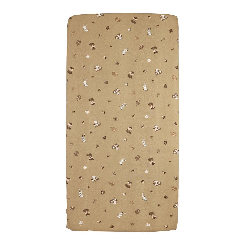 Meyco wieg hoeslaken Forest Animals beige