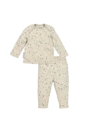 Rib Mini Spot pyjama - sand melange