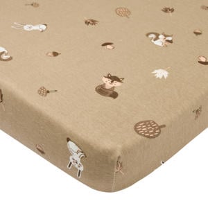 boxmatras hoeslaken Forest Animals beige