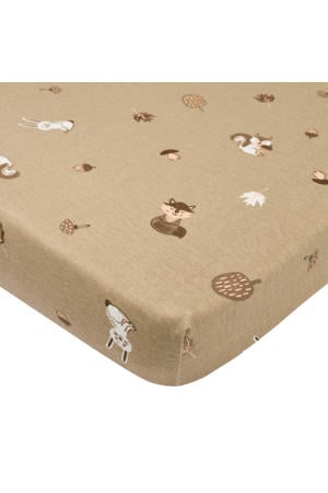 boxmatras hoeslaken Forest Animals beige
