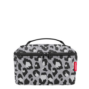 toilettas Travelling Beautycase met panterprint grijs