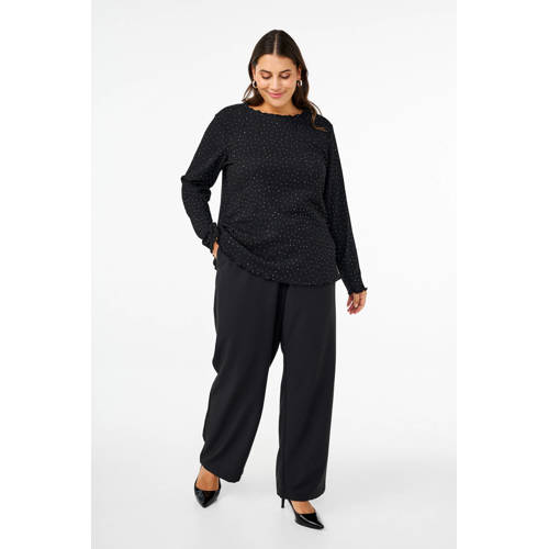 Zizzi glitter top zwart afbeelding