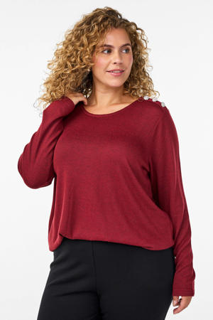 pullover donkerrood