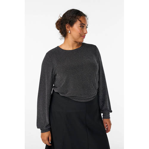 Zizzi blousetop zwart afbeelding