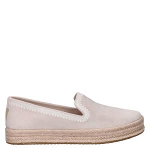 suède espadrilles lichtgrijs