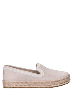 suède espadrilles lichtgrijs