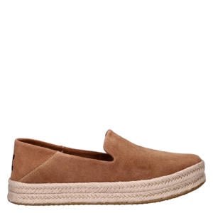 suède espadrilles cognac