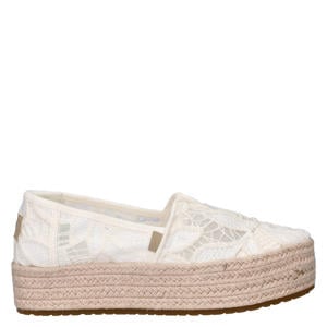 espadrilles plateauzool wit wit