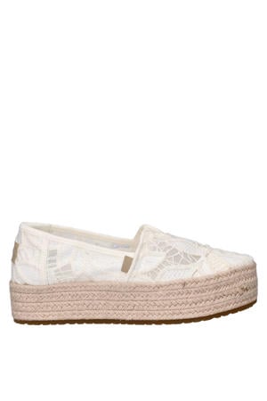 espadrilles plateauzool wit wit