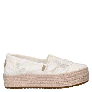 espadrilles plateauzool wit wit