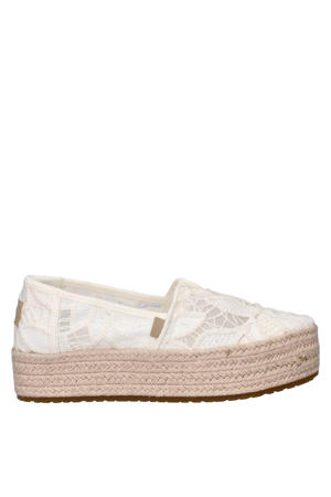 espadrilles plateauzool wit wit