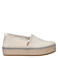 Toms espadrilles plateauzool beige wit