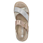 thumbnail: Rieker leren sandalen plateauzool beige multi