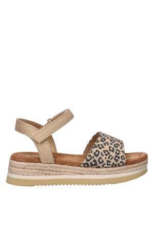 Diana Jr. sandalen met panterprint beige/zwart