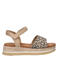 Toms Diana Jr. sandalen met panterprint beige/zwart
