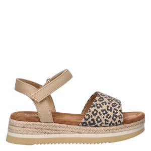 Diana Jr. sandalen met panterprint beige/zwart