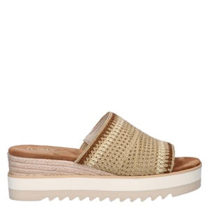Diana Mule denim muiltjes beige multi
