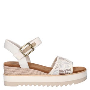 Diana sandalen plateauzool wit