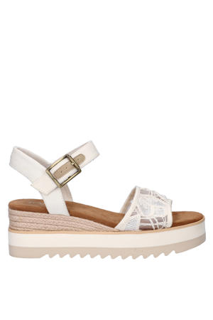 Diana sandalen plateauzool wit