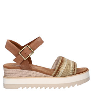 Diana sandalen plateauzool beige multi