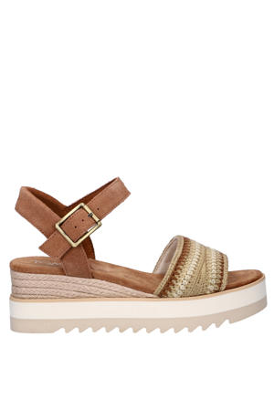 Diana sandalen plateauzool beige multi