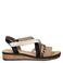 Rieker sandalen zwart/goud/panter