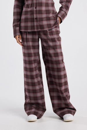 straight regular waist casual broek donkerrood