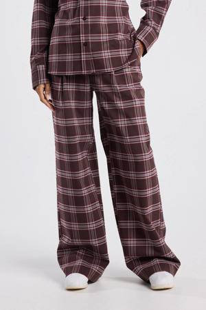 straight regular waist casual broek donkerrood