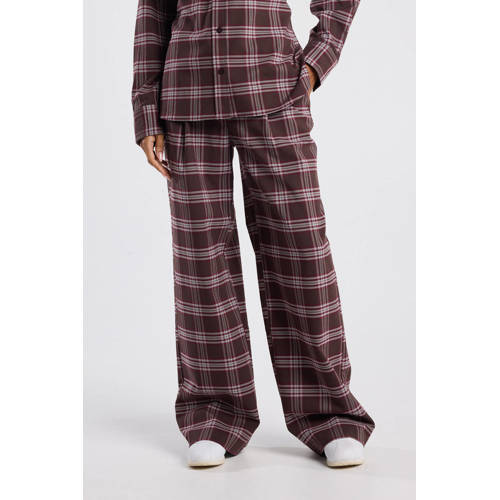 America Today straight regular waist casual broek donkerrood afbeelding