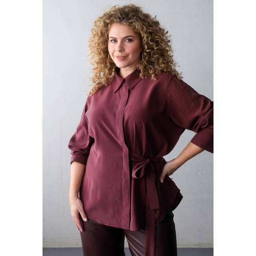 Yest Curve blouse donkerrood afbeelding