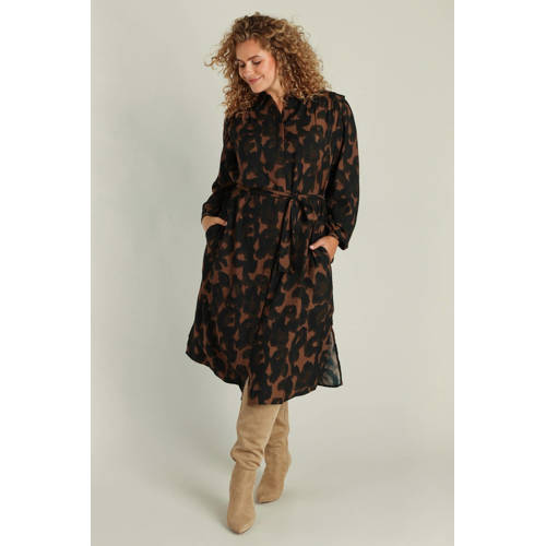 Yest Curve blousejurk bruin afbeelding