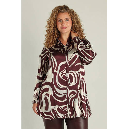 Yest Curve blouse donkerrood afbeelding