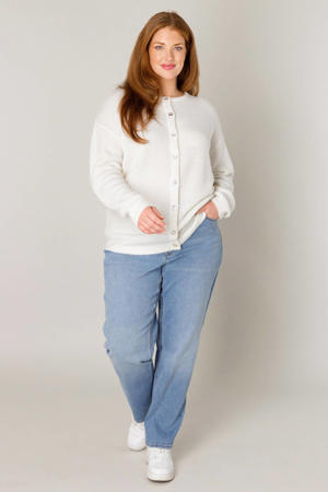 cardigan met wol ecru