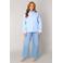 Base Level Curvy katoenen blouse lichtblauw