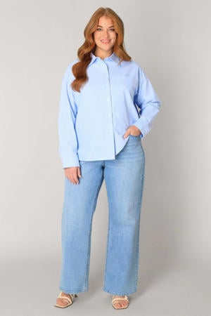 katoenen blouse lichtblauw