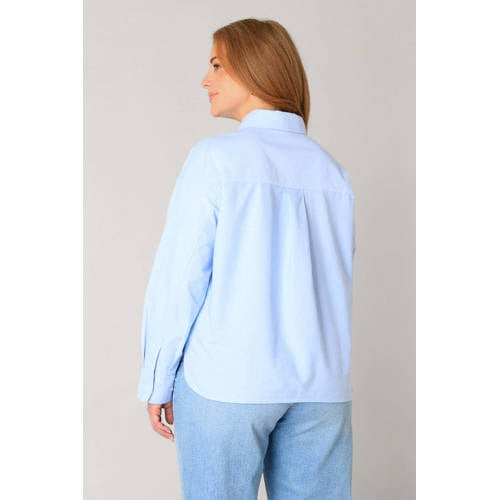 Base Level Curvy blouse lichtblauw afbeelding