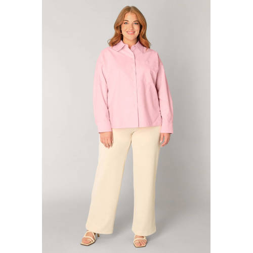 Base Level Curvy blouse lichtroze afbeelding