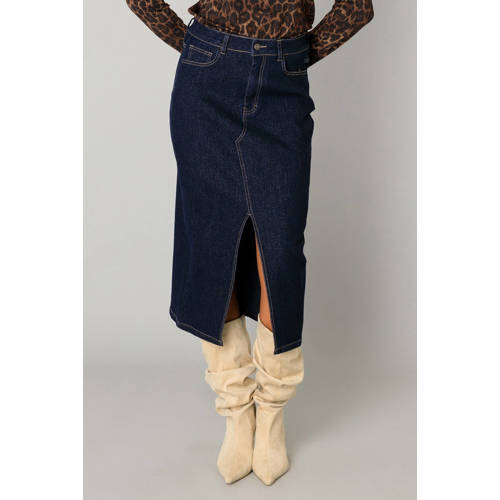 Yest denim spijkerrok dark blue denim afbeelding