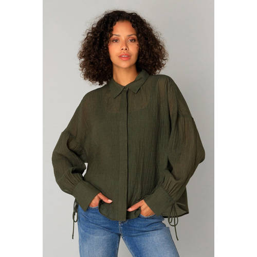 Yest blouse donkergroen afbeelding
