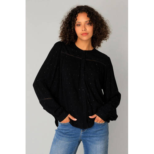 Yest blouse zwart met lurex afbeelding