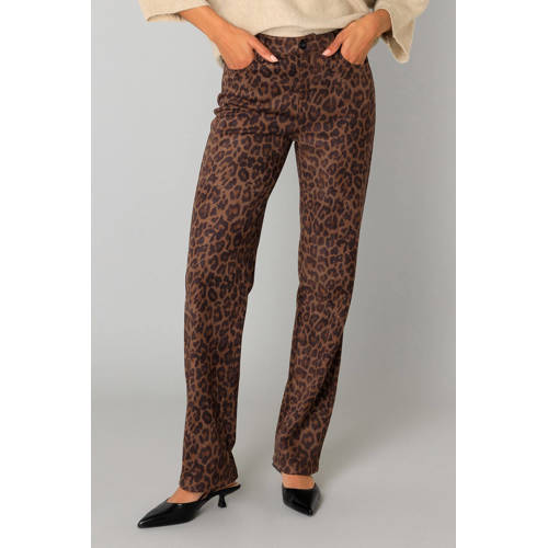 Yest flared regular waist flared broek bruin afbeelding