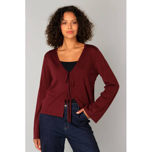 Yest cardigan donkerrood afbeelding