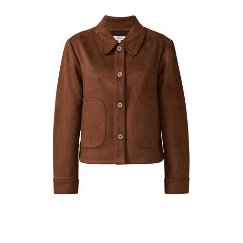 s.Oliver suede jasje donkerbruin afbeelding